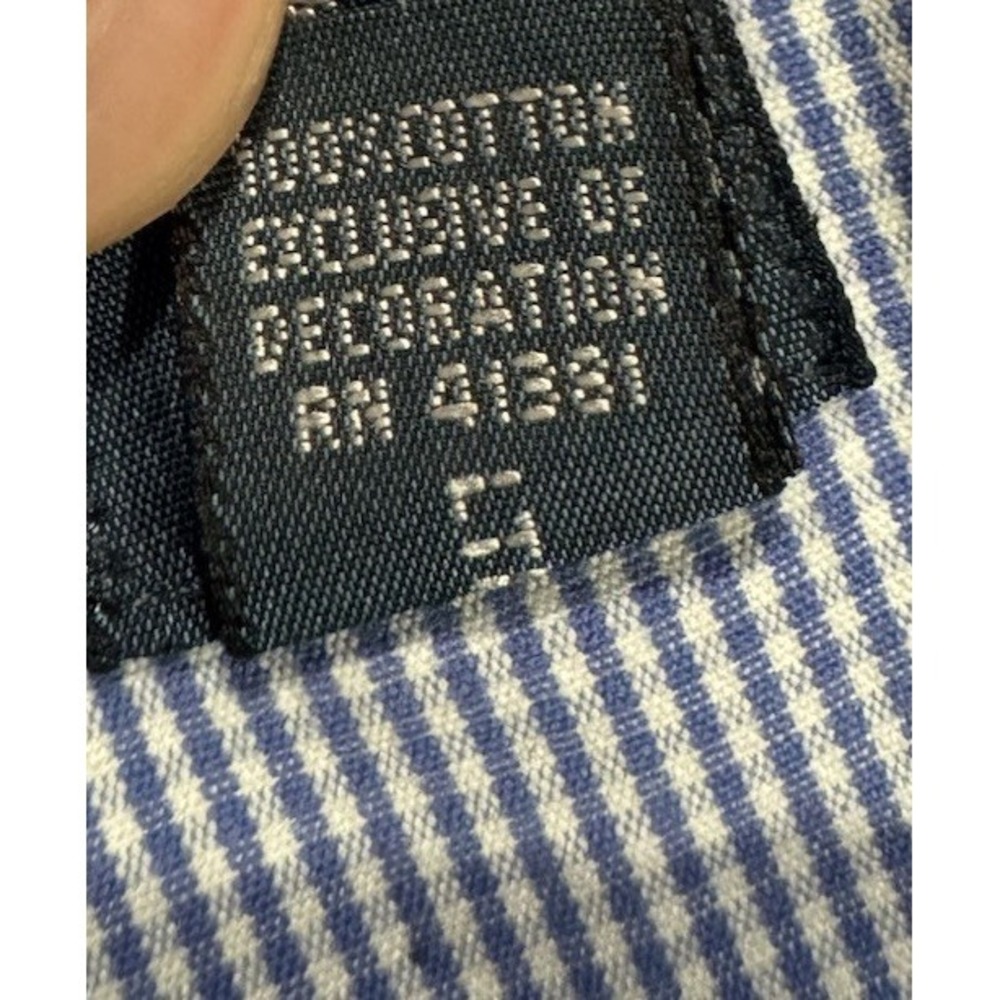 Ralph Lauren Shirt Mens Large Blue White Gingham Button Down Long Sleeve Preppy - Picture 4 of 10